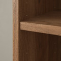 BILLY / OXBERG Bookcase combination with doors, brown walnut effect, 240x30x106 cm