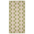 GÅNGSTIG Kitchen mat, flatwoven green/off-white, 80x150 cm