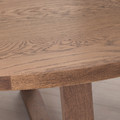 MÖRBYLÅNGA / GRÖNSTA Table and 4 chairs with armrests, oak veneer brown stained/white, 145 cm