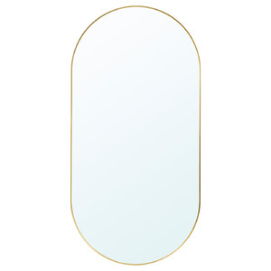 LINDBYN Mirror, gold-colour, 60x120 cm