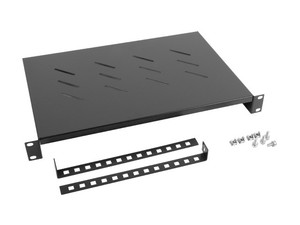 Lanberg Fixed Shelf 19'' 1U 483x300mm, black