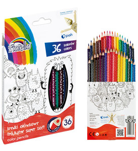 Fiorello Coloured Pencils Super Soft Triangular 36pcs