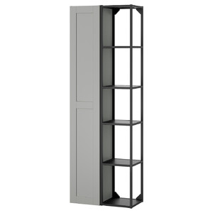 ENHET Storage combination, anthracite/grey frame, 60x32x180 cm