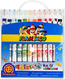 Flamingo Twist-it Coloured Pencils 12pcs