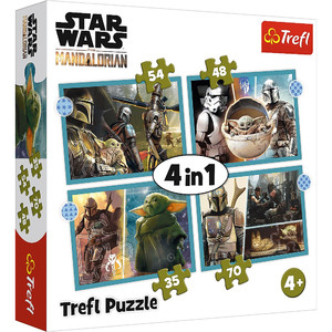 Trefl Children's Puzzle 4in1 Madalorian Star Wars 4+