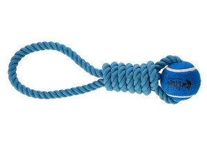 Dingo Dog Toy Ball with Rope Fresh 6.2 x 41cm, blue
