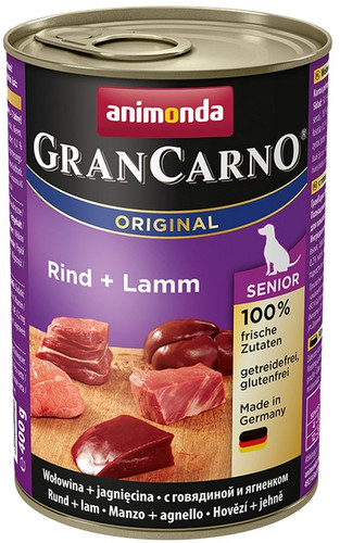 Animonda GranCarno Senior Beef & Lamb Dog Wet Food 400g
