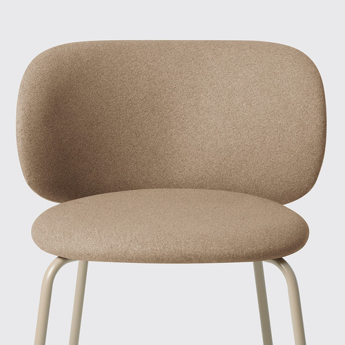 EKEDALEN / KRYLBO Table and 2 chairs, oak/Tonerud dark beige, 80/120 cm