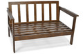 Outdoor Wooden 2-seat Sofa BELLA, brown/graphite