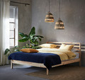 TORARED / HAVSDJUP Pendant lamp, handmade sedge/black, 36 cm