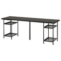 LAGKAPTEN/SPÄND Desk, black-brown/black, 200x60 cm