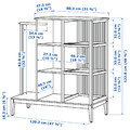 NORDKISA Open wardrobe with sliding door, bamboo, 120x123 cm