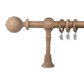 Wooden Curtain Rod 200 cm, varnished ash