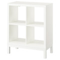 KALLAX Shelving unit with underframe, white/white, 77x94 cm