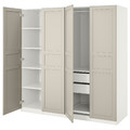 PAX / FLISBERGET Wardrobe, white/light beige, 200x60x201 cm