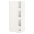 METOD / MAXIMERA High cabinet with drawers, white/Veddinge white, 60x60x140 cm