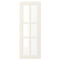 BODBYN Glass door, off-white, 30x80 cm