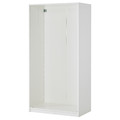 PAX Wardrobe with 2 doors, white/Fardal high-gloss/white, 100x37x201 cm