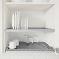 METOD Wall cabinet w dish drainer/2 doors, white/Bodbyn off-white, 80x60 cm