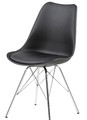 Chair Eris, 1pc, PP/faux leather, black/chrome