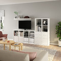 KALLAX / LACK Storage combination with shelf, white, 224x39x147 cm