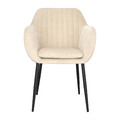 Upholstered Chair Emilia Velvet, sand/black