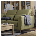 SLATORP 3-seat sofa with chaise longue, Vissle yellow-green