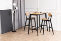 Bar Stool Roxby, black/natural