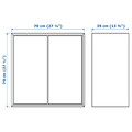 EKET Wall-mounted shelving unit, dark grey, 70x35x70 cm