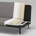 NYHAMN 3-seat sofa-bed, with foam mattress Naggen/dark grey