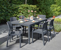 Outdoor Dining Table GIRONA 160 cm, graphite