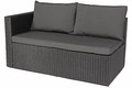 Outdoor Corner Furniture Set ROMA, black/grey