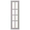 BODBYN Glass door, grey, 30x100 cm