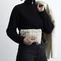 Cosmetic Bag/Pouch, faux fur, cream
