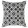GINSTSÄCKMAL Cushion cover, black/white, 50x50 cm