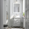 TÄNNFORSEN / TÖRNVIKEN Wash-stnd w drawers/wash-basin/tap, light grey/white marble effect, 62x49x79 cm