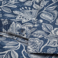 GLESSTARR Duvet cover and 2 pillowcases, dark blue/white, 200x200/50x60 cm