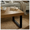 TARSELE Coffee table, oak veneer/black, 114x72 cm