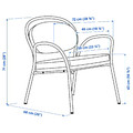 ISMANTORP Armchair, metal black-blue/Tibbleby beige-grey