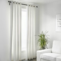 MERETE Room darkening curtains, 1 pair, 145x300 cm, white