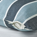 KORALLBUSKE Cushion cover, dark blue light blue/stripe pattern, 50x50 cm