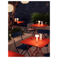 SUNDSÖ Folding chair, dark blue outdoor