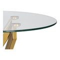 Coffee Table Amber 60cm, transparent/gold