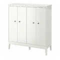 IDANÄS Cabinet with bi-folding doors, white, 121x135 cm