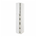 METOD / MAXIMERA Hi cab w 2 doors/4 drawers, white/Stensund white, 40x60x220 cm