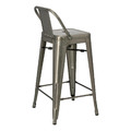 Bar Stool Paris Back Short 66cm, metalic