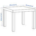 LACK Side table, white stained oak effect, 55x55 cm