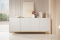 Four-Door Cabinet Scalia II 190, matt white/gold legs