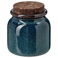 BRUGDHAJ Jar with lid, blue, 0.3 l
