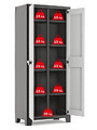 Outdoor/Workshop High Cabinet Multispace, black-grey